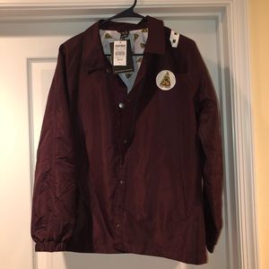 Jac Vanek Burgundy Pizza Coaches Jacket